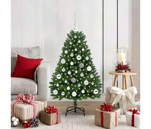 Mākslīgā Ziemassvētku Eglīte Zaļa 120 Cm Pvc Un Metāls Vidaxl