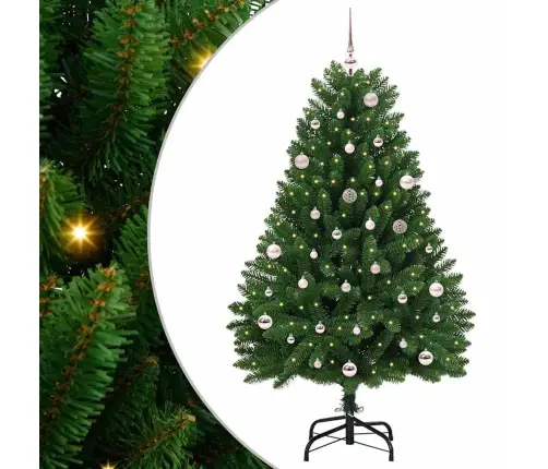 Mākslīgā Ziemassvētku Eglīte Zaļa 150 Cm Pvc Un Metāls Vidaxl