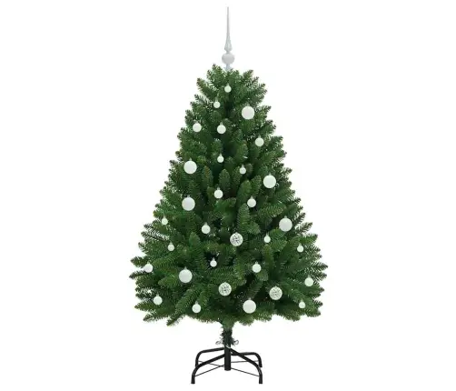 Tehisjõulupuu Koos 150 Led-Iga Roheline 150 Cm Pvc Ja Metall