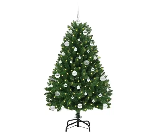 Mākslīgā Ziemassvētku Eglīte Zaļa 150 Cm Pvc Un Metāls Vidaxl