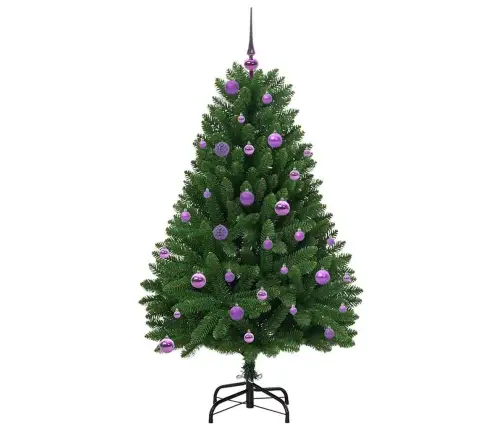 Dirbtinė Kalėdų Eglutė Su 150 Led Žalia 150 Cm Pvc Ir Metalas