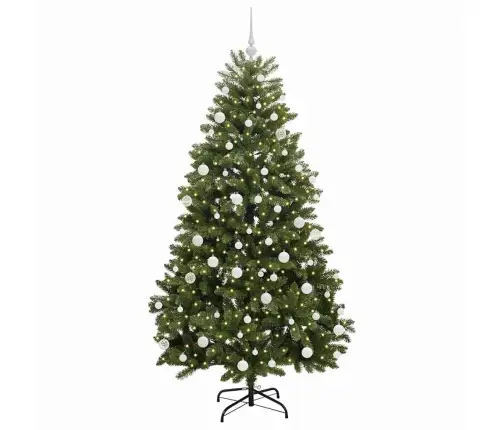 Mākslīgā Ziemassvētku Eglīte Zaļa 180 Cm Pvc Un Metāls Vidaxl