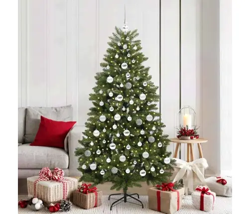 Mākslīgā Ziemassvētku Eglīte Zaļa 180 Cm Pvc Un Metāls Vidaxl