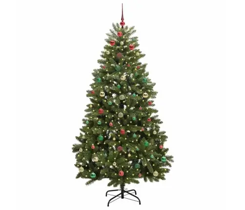 Mākslīgā Ziemassvētku Eglīte Zaļa 180 Cm Pvc Un Metāls Vidaxl