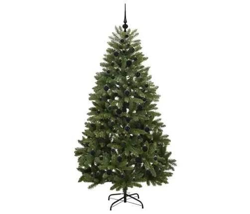 Mākslīgā Ziemassvētku Eglīte Zaļa 210 Cm Pvc Un Metāls Vidaxl