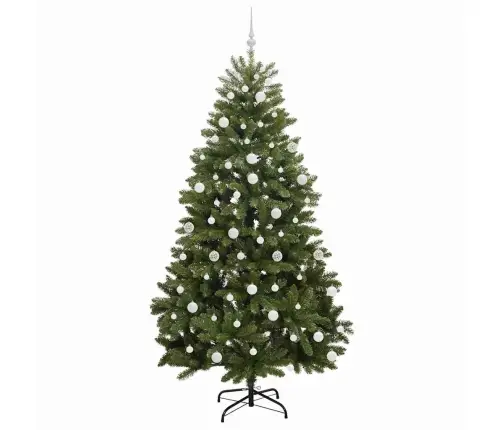 Tehisjõulupuu Koos 300 Led-Iga Roheline 210 Cm Pvc Ja Metall