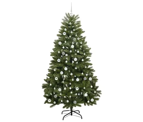 Dirbtinė Kalėdų Eglutė Su 300 Led Žalia 210 Cm Pvc Ir Metalas