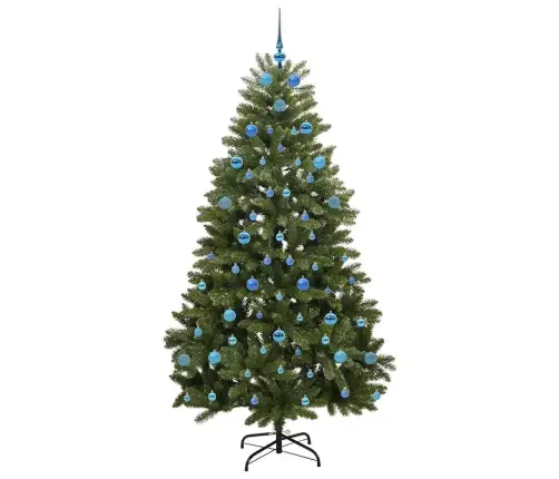 Tehisjõulupuu Koos 300 Led-Iga Roheline 210 Cm Pvc Ja Metall