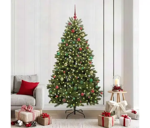 Mākslīgā Ziemassvētku Eglīte Zaļa 210 Cm Pvc Un Metāls Vidaxl Mākslīgā Ziemassvētku Eglīte Zaļa 210 Cm Pvc Un Metāls Vidaxl