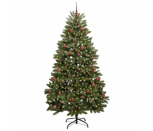 Tehisjõulupuu Koos 300 Led-Iga Roheline 240 Cm Pvc Ja Metall