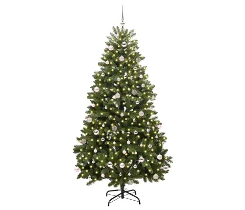 Mākslīgā Ziemassvētku Eglīte Zaļa 240 Cm Pvc Un Metāls Vidaxl