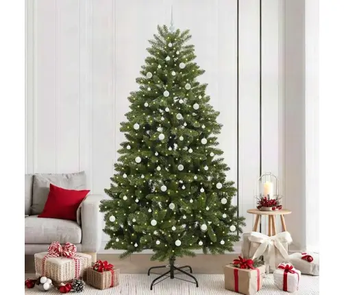 Tehisjõulupuu Koos 300 Led-Iga Roheline 240 Cm Pvc Ja Metall