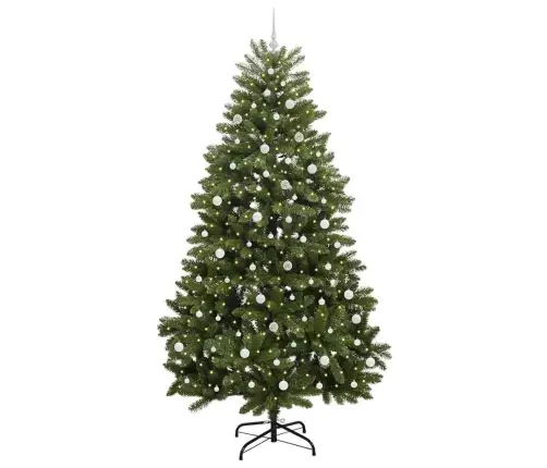 Tehisjõulupuu Koos 300 Led-Iga Roheline 240 Cm Pvc Ja Metall