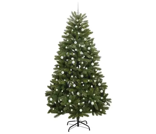 Tehisjõulupuu Koos 300 Led-Iga Roheline 240 Cm Pvc Ja Metall