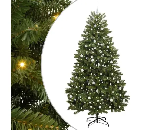 Tehisjõulupuu Koos 300 Led-Iga Roheline 240 Cm Pvc Ja Metall