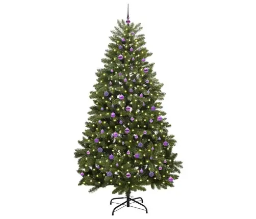 Mākslīgā Ziemassvētku Eglīte Zaļa 240 Cm Pvc Un Metāls Vidaxl