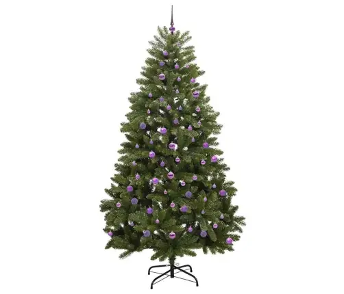 Mākslīgā Ziemassvētku Eglīte Zaļa 240 Cm Pvc Un Metāls Vidaxl