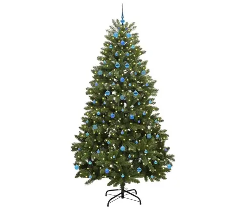 Mākslīgā Ziemassvētku Eglīte Zaļa 240 Cm Pvc Un Metāls Vidaxl