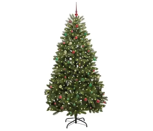 Mākslīgā Ziemassvētku Eglīte Zaļa 240 Cm Pvc Un Metāls Vidaxl