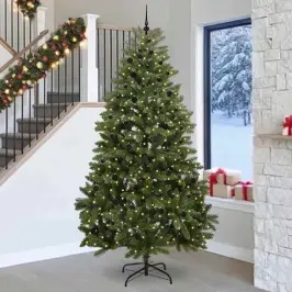 Mākslīgā Ziemassvētku Eglīte Zaļa 270 Cm Pvc Un Metāls Vidaxl