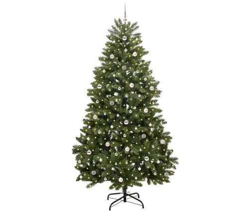 Mākslīgā Ziemassvētku Eglīte Zaļa 270 Cm Pvc Un Metāls Vidaxl