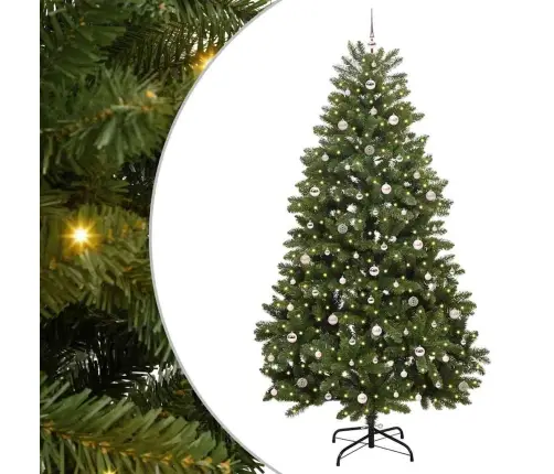Mākslīgā Ziemassvētku Eglīte Zaļa 270 Cm Pvc Un Metāls Vidaxl