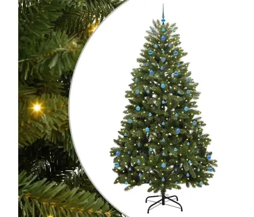 Tehisjõulupuu Koos 300 Led-Iga Roheline 270 Cm Pvc Ja Metall