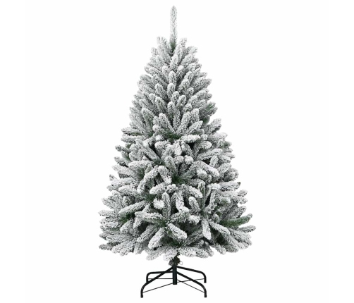 Mākslīgā Ziemassvētku Eglīte Zaļš Un Balts 120 Cm Pvc Un Metāls Vidaxl