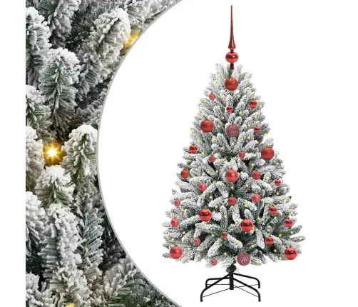 Mākslīgā Ziemassvētku Eglīte Zaļš Un Balts 120 Cm Pvc Un Metāls Vidaxl