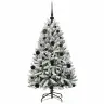 Dirbtinė Kalėdų Eglutė Žalia Ir Balta 120 Cm Pvc Ir Metalas