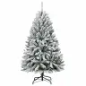 Dirbtinė Kalėdų Eglutė Žalia Ir Balta 120 Cm Pvc Ir Metalas