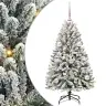 Mākslīgā Ziemassvētku Eglīte Zaļš Un Balts 120 Cm Pvc Un Metāls Vidaxl