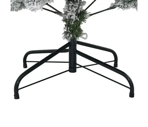 Dirbtinė Kalėdų Eglutė Žalia Ir Balta 150 Cm Pvc Ir Metalas