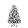 Dirbtinė Kalėdų Eglutė Žalia Ir Balta 150 Cm Pvc Ir Metalas