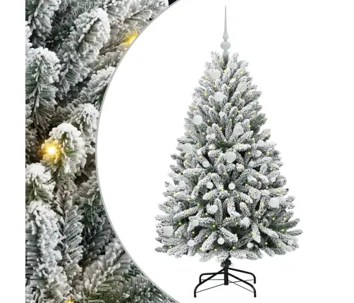 Mākslīgā Ziemassvētku Eglīte Zaļš Un Balts 150 Cm Pvc Un Metāls Vidaxl