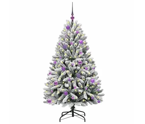 Mākslīgā Ziemassvētku Eglīte Zaļš Un Balts 150 Cm Pvc Un Metāls Vidaxl Mākslīgā Ziemassvētku Eglīte Zaļš Un Balts 150 Cm Pvc Un Metāls Vidaxl