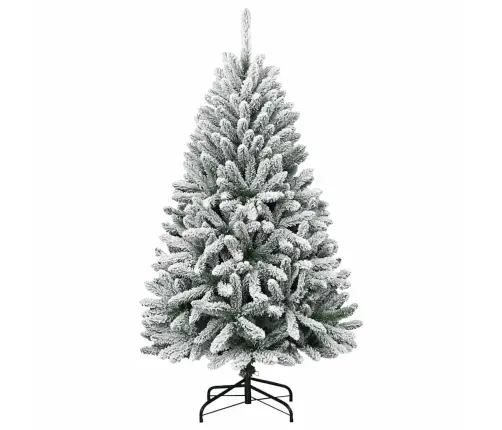 Tehisjõulupuu Roheline Ja Valge 150 Cm Pvc Ja Metall