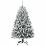 Tehisjõulupuu Roheline Ja Valge 150 Cm Pvc Ja Metall
