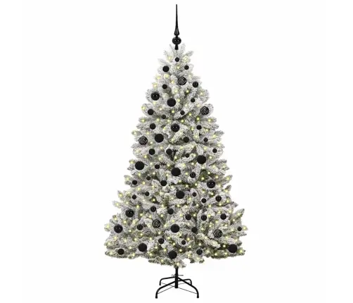 Mākslīgā Ziemassvētku Eglīte Zaļš Un Balts 180 Cm Pvc Un Metāls Vidaxl Mākslīgā Ziemassvētku Eglīte Zaļš Un Balts 180 Cm Pvc Un Metāls Vidaxl