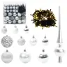 Dirbtinė Kalėdų Eglutė Žalia Ir Balta 210 Cm Pvc Ir Metalas