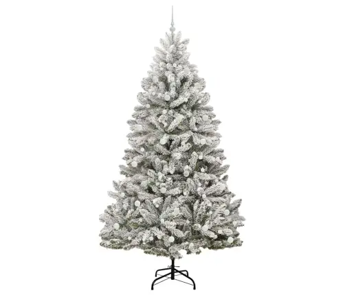 Dirbtinė Kalėdų Eglutė Žalia Ir Balta 240 Cm Pvc Ir Metalas Dirbtinė Kalėdų Eglutė Žalia Ir Balta 240 Cm Pvc Ir Metalas