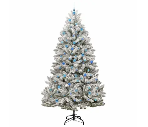 Tehisjõulupuu Roheline Ja Valge 240 Cm Pvc Ja Metall