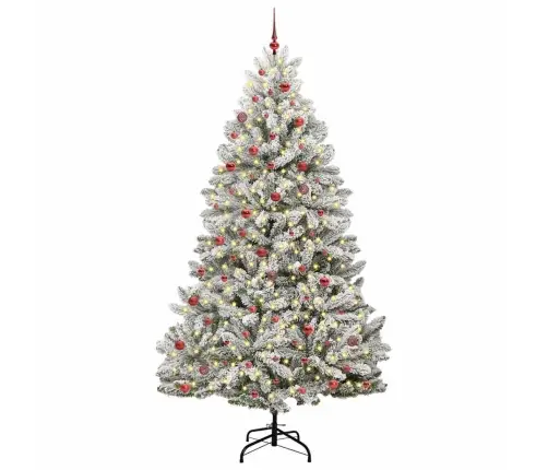 Mākslīgā Ziemassvētku Eglīte Zaļš Un Balts 270 Cm Pvc Un Metāls Vidaxl