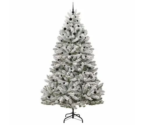 Mākslīgā Ziemassvētku Eglīte Zaļš Un Balts 270 Cm Pvc Un Metāls Vidaxl