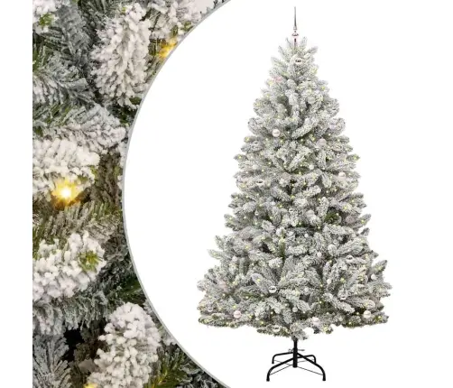 Mākslīgā Ziemassvētku Eglīte Zaļš Un Balts 270 Cm Pvc Un Metāls Vidaxl