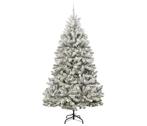 Tehisjõulupuu Roheline Ja Valge 270 Cm Pvc Ja Metall