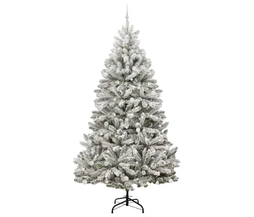 Tehisjõulupuu Roheline Ja Valge 270 Cm Pvc Ja Metall