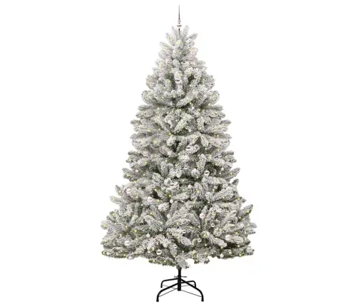 Mākslīgā Ziemassvētku Eglīte Zaļš Un Balts 300 Cm Pvc Un Metāls Vidaxl