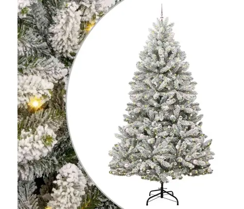 Mākslīgā Ziemassvētku Eglīte Zaļš Un Balts 300 Cm Pvc Un Metāls Vidaxl