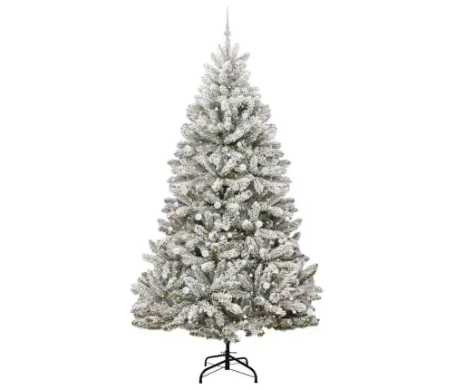 Mākslīgā Ziemassvētku Eglīte Zaļš Un Balts 300 Cm Pvc Un Metāls Vidaxl